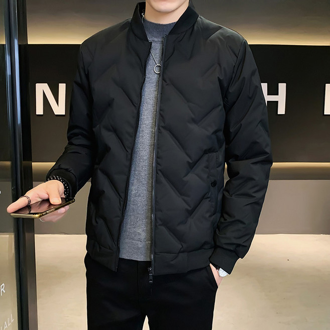 오스틱니 남성 경량 골프 패딩 재킷 겨울 보온 다운자켓 프리미엄 오리털 패딩점퍼 루즈핏 라운드넥 다운 재킷 역시즌패딩 빅 사이즈 M-5XL