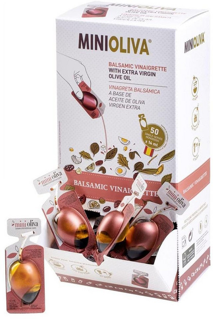 MINIOLIVA 엑스트라 버진 올리브유 캡슐 50개입 1팩 발사믹 MINIOLIVA Dispensador de Vinagreta Balsámic, 1개, 700ml