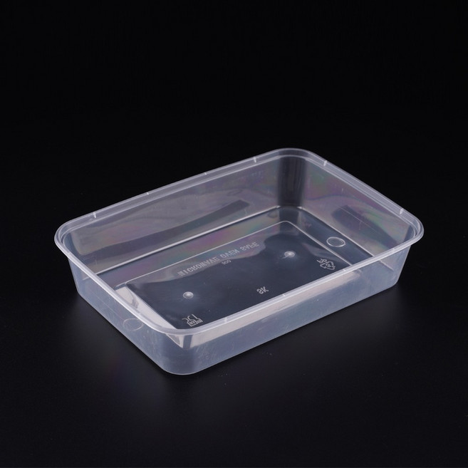 [BR] 사각 내열용기 T-500A (투명/PP/500ml) 500개 세트, 1박스, 500개입