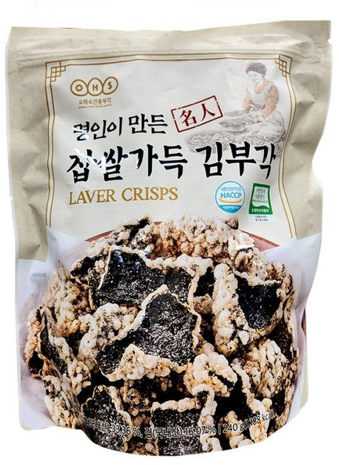 오희숙전통부각 명인이 만든 찹쌀 가득 김부각 240g, 1개