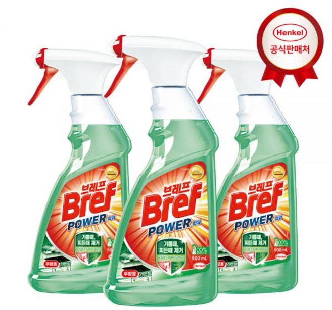 헨켈 다목적세정제 브레프 파워 주방용 3개, 욕실용 3개, 500ml