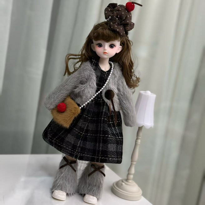 BJD 6分 30厘米 可愛洋娃娃 換裝玩具 套裝, 1個, 29CM.【墨曉格】【衣服+鞋子+娃娃】整套娃娃29.99cm