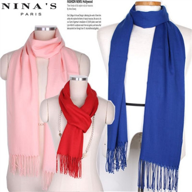 니나스파리 봄여름용단색 남녀파시미나스카프 0SS118