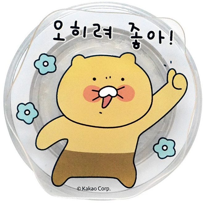 카카오프렌즈 슬로피 춘식이 클리어 맥스탠드 톡, 1개, 긍정마인드