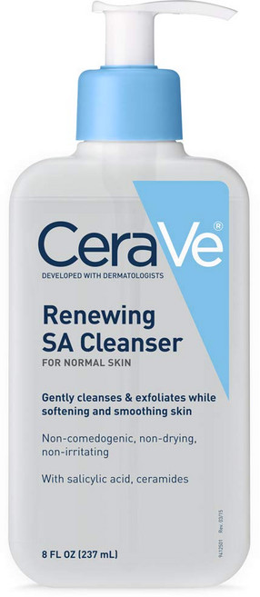 CeraVe 세라비 Salicylic Acid Cleanser 리뉴잉 SA 세라마이드 재생 클렌저 클렌징 폼, 237ml, 1개