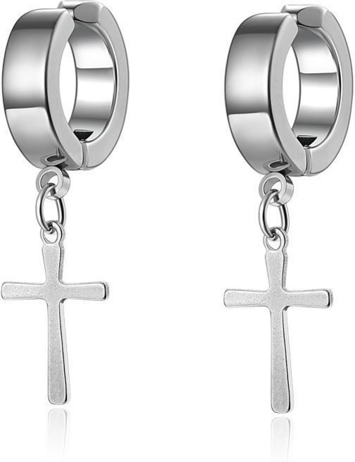 J.Y. 十字架耳夾式耳環