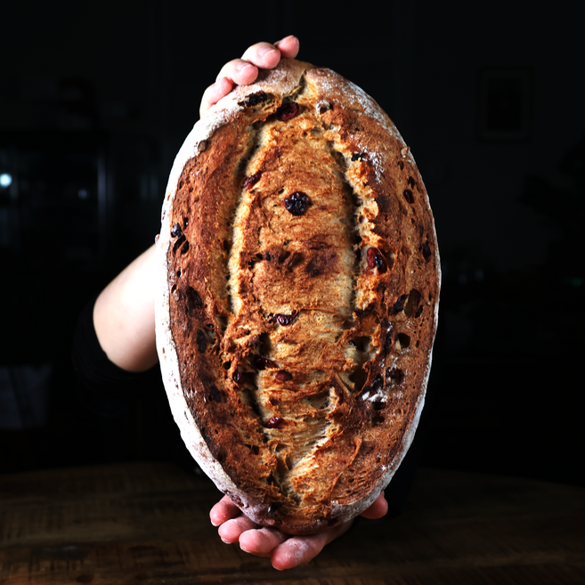 1000g 호두크랜베리 통밀빵 호밀 깜빠뉴 노설탕 칼로리조절 식사대용 샌드위치 비건빵 1kg 컷팅해 주세요, 1개