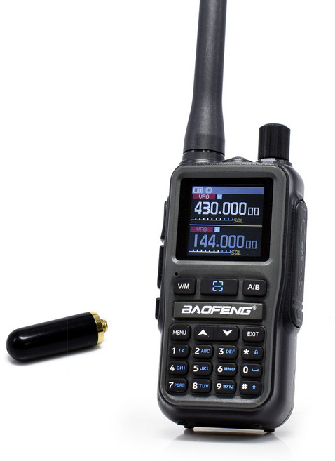 BAOFENG 雙頻無線電對講機 5W 高功率, 1套, UV-68R晨霧灰送天線