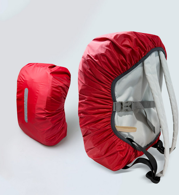배낭 레인커버 방수 버클형, 1개, 빨강