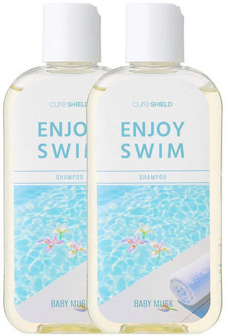 인조이스윔 수영장 염소 냄새 제거 수영 베이비 머스크 샴푸, 2개, 200ml