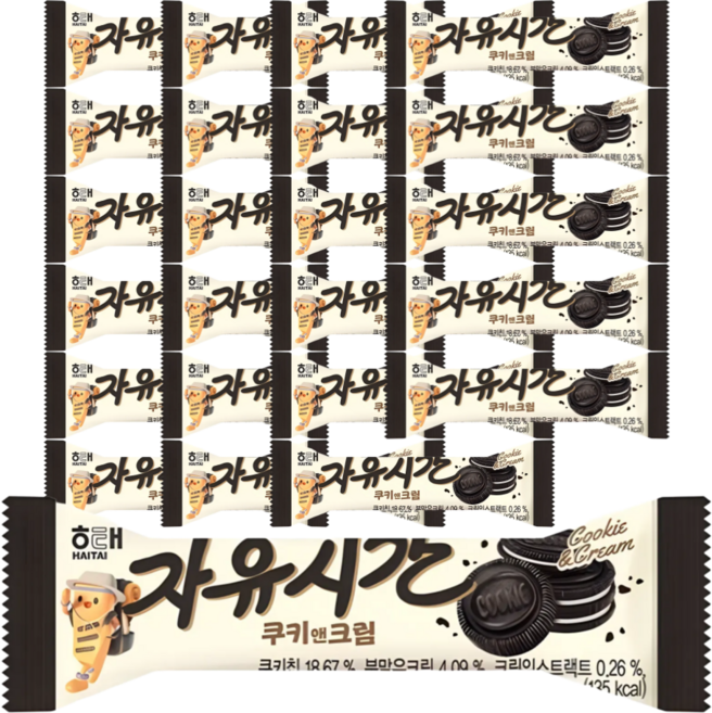 자유시간 쿠키앤크림 미니, 30g, 24개