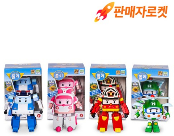 로보카폴리 변신로봇 4종 세트 (폴리 엠버 로이 헬리), 세트상품, 1개
