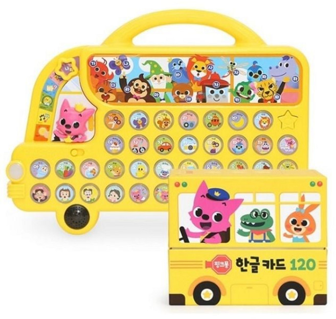 co 핑크퐁 언어학습 버스 한글 단어카드포함 uts3+1bKo