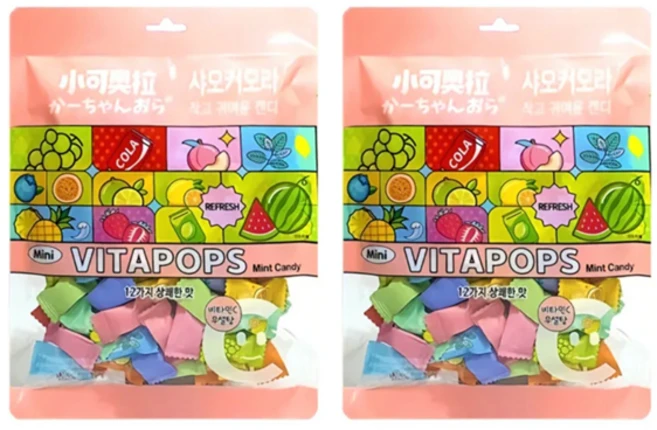 [공식수입 정품] 칸쵸상점 샤오커오라 무설탕 사탕 민트향 비타민C 개별포장 베트남 캔디 훠궈집 마라탕 손님 후식, 2개, 100g - 쿠팡