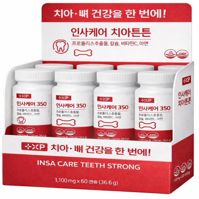 이가 탄탄 함을 원한다면 인사 플러스 정품 프로폴리스 칼슘 영양제, 1개, 60정