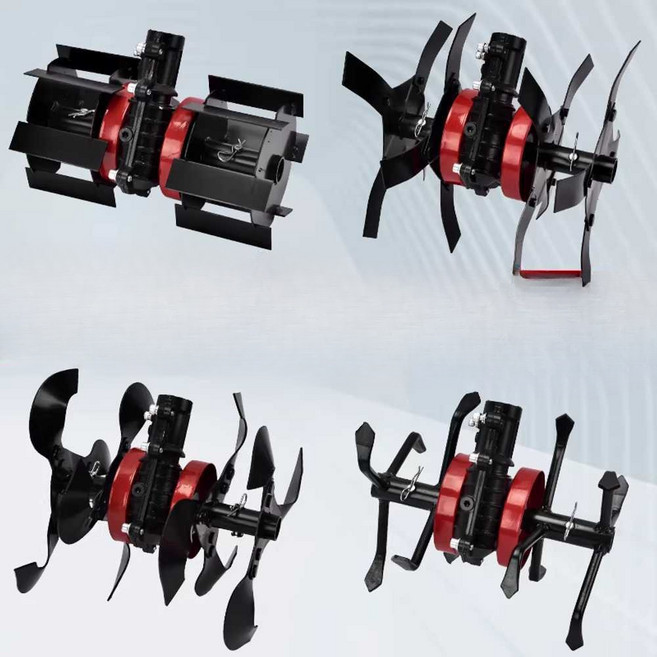 예초기관리기 예초기 부착형 경작 관리기 헤드 로타리 텃밭 제초 칼날 세트, 1개, 3. 쟁기날 1쌍