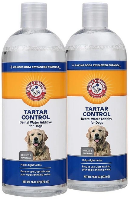 암앤해머 Arm & Hammer for PET 펫s 강아지용 덴탈 워터 첨가제 치석 조절 | 강아지 치과 관리로 칫솔질 없이 플라그 및 축적을 감소 무취 무향 473.2ml, 16 Fl Oz (Pack of 2) - 쿠팡
