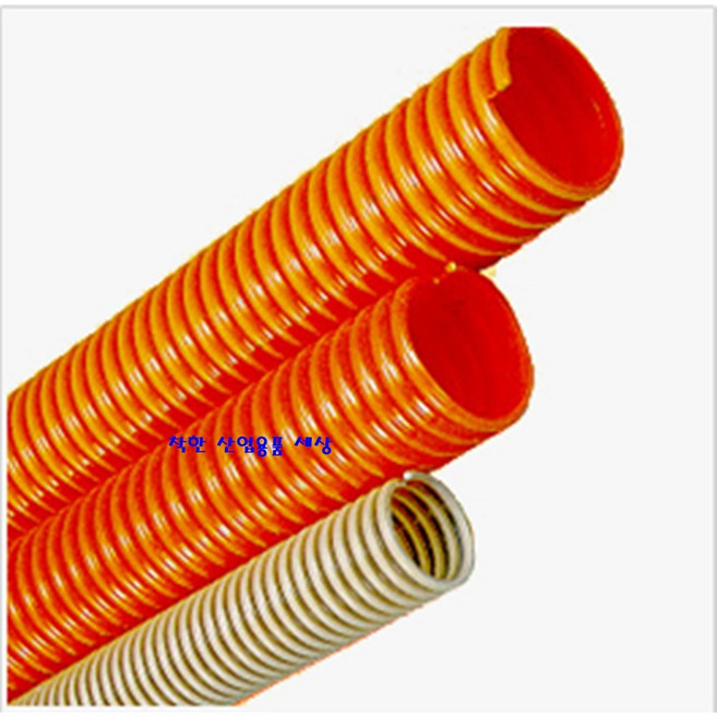 MK RUBBER 국산 황색 나선호스 펌프호스 50mm 미터단위 절단없이 길게 발송, 1개