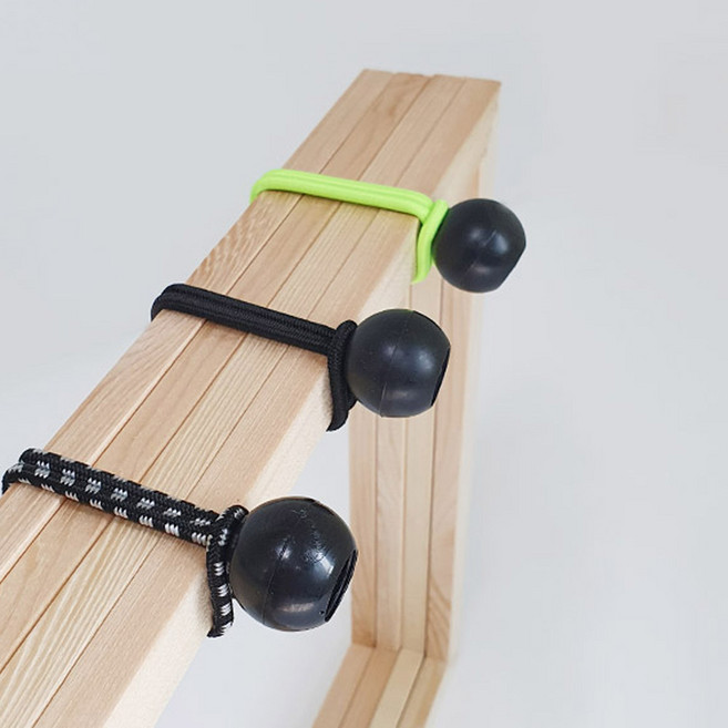 스트레치코드 볼타입 볼 번지 탄성끈 탄성로프 고정용 3종, 볼타입 탄성로프_검정줄1p