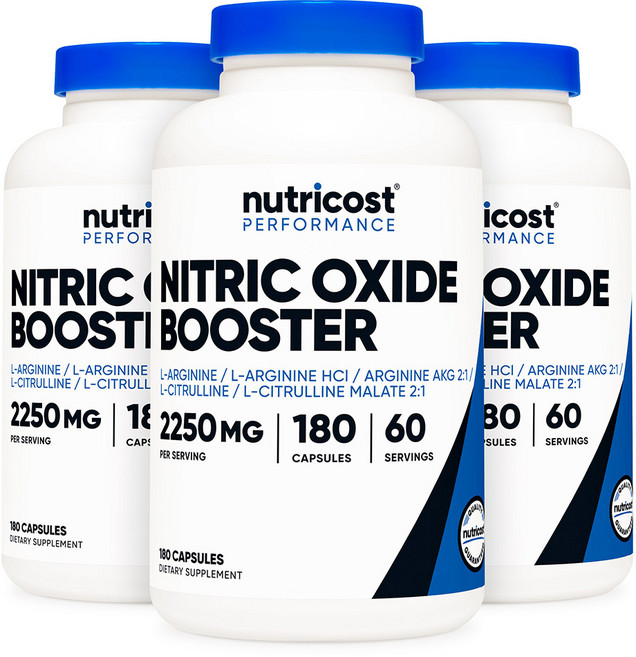 뉴트리코스트 니트릭 옥시드 부스터 2250mg 180캡슐, 180정, 3개