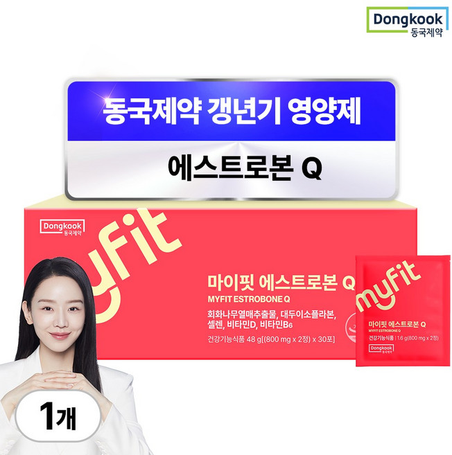 동국제약 마이핏 에스트로본 Q 여성 갱년기 영양제 호르몬 중년건강, 1박스, 60정