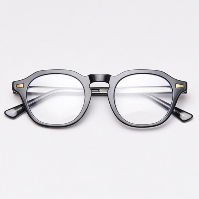 스타일호른 가벼운 다각형 투명 뿔테안경테 블루라이트 차단 안경
