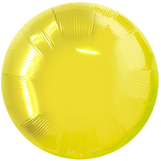 피플스파티 18인치 45cm 라운드 원형 은박풍선, 3개, 옐로우