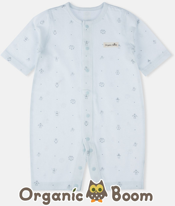 [오가닉붐]인증 받은 진짜 오가닉 유기농 로보트 썸머 칠부 우주복