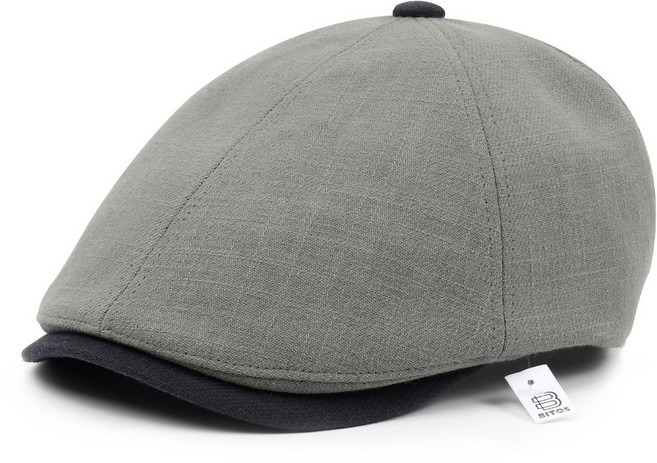 비토스 국내제작 면 원단 투톤챙 망사 안감 헌팅캡 파크골프모자 도리구찌 모자