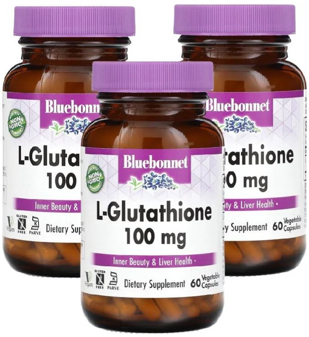 블루보넷뉴트리션 L- 글루타치온 100mg 식물성 캡슐 60 정, 3개, 60정 - 쿠팡