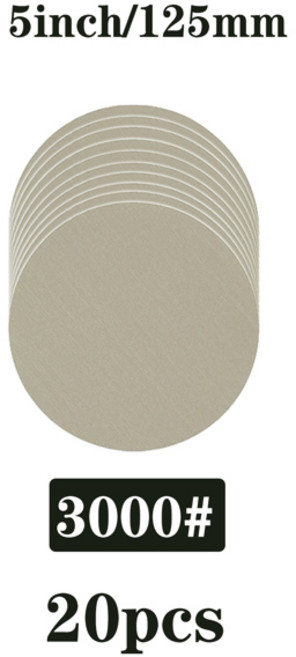 습식 건식 샌딩 디스크 후크 앤 루프 125mm 궤도 사포 실리콘 카바이드 샌딩기 디스크 80grit-5000grit 5 인치, [01] 3000grit 20pcs