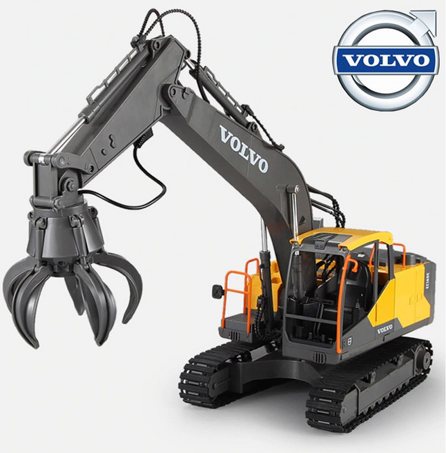 볼보 포크레인장난감 중장비 무선조종 포크레인RC 굴삭기 집게차 장난감, 01.볼보 포크레인+충전지 사은품, 1개