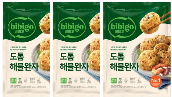 CJ 비비고 도톰해물완자, 3개, 795g