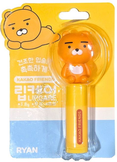카카오 프렌즈 피규어 라이언 립케어, 1개, 3.8g, 무색/무향