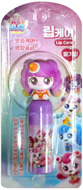 캐치티니핑 아동 어린이 귀여운 캐릭터 립케어 입술 보습 보호제 촉촉한 립밤 딸기향, 2개, 3.8g, 말랑핑