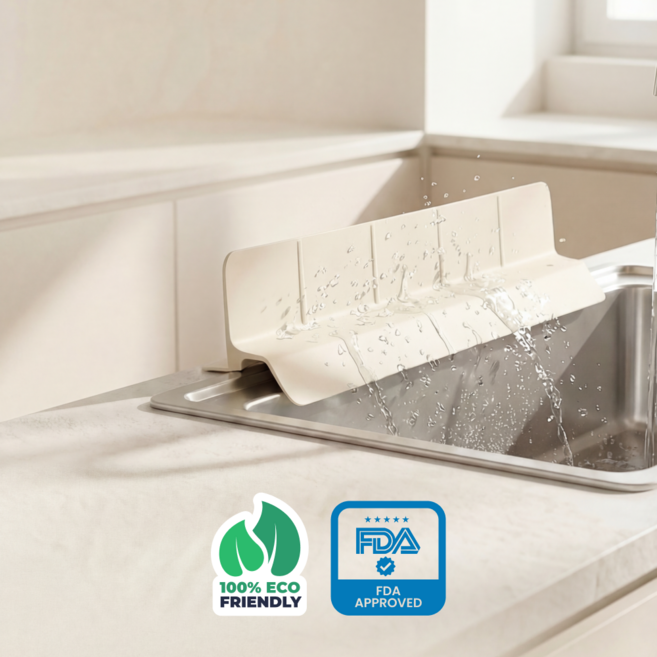 포텔리 초진공흡착 싱크대물막이 씽크대물막이 싱크대가림막 9cm, 1개, 퓨어 아이보리