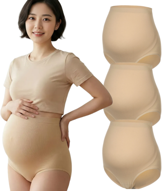 임산부 팬티 빅사이즈 하이웨스트 3종세트 제이크림