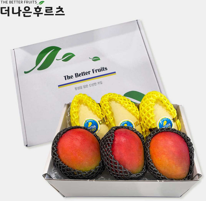 백화점 식품관 직수입 태국망고 3입+애플망고 3입 기프트세트 2.1kg 내외, 1개