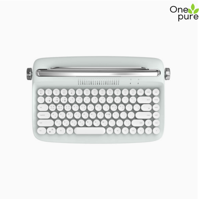 타자기키보드 컴퓨터 빈티지 감성 기계식 소품 조약돌, 정부표준배치, 무, 그린-86단추, 표준, 무