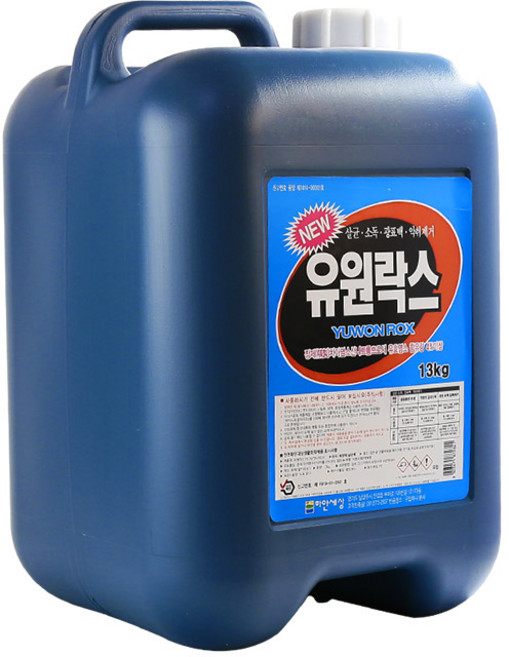 유원락스 대용량 업소용 말통 락스 18kg, 8개, 13kg