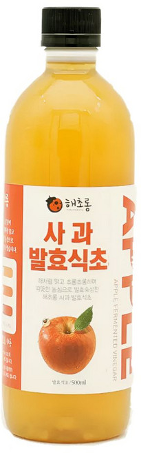 해초롱 국내산 무첨가 천연발효 사과 발효식초, 1개, 500ml