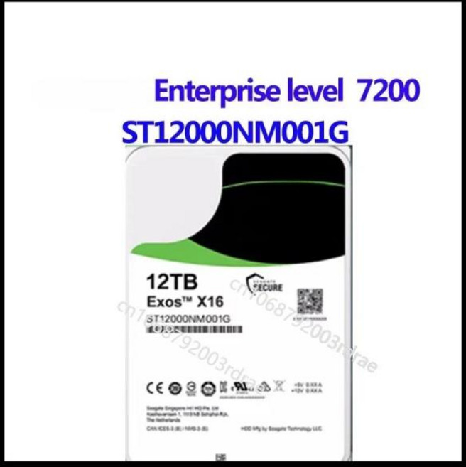 ST12000NM001G EXOS X16 12TB SATA 6GB/s 7200rpm 256M 3.5인치 HDD 데스크탑/노트북/서버 기업용 하드 드, 01 12TB
