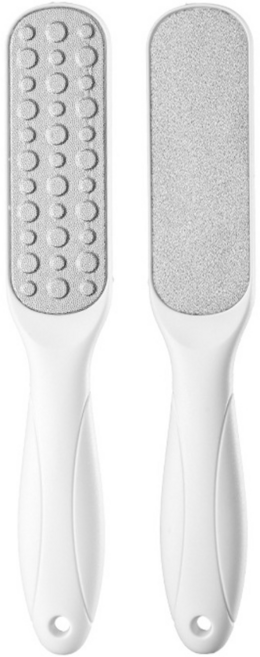 발리오 양면 스테인레스 발각질제거기, 화이트, 1개입