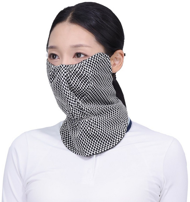 머시매 남여 통풍메쉬 냉감 넥스카프형 벨크로 마스크 목가리개 햇빛차단 피부보호 햇빛가리개-3컬러, 블랙, Free, 1개