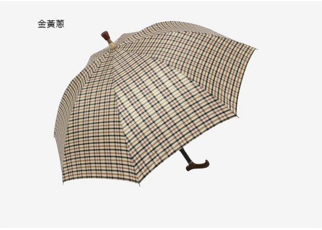 大振豐 兩用拐杖傘 實木水波紋握把 可調高度 台灣製