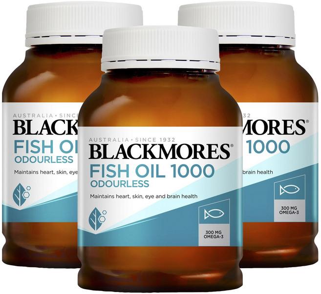 블랙모어스 오더리스 피쉬오일 1000mg 캡슐, 400정, 3개