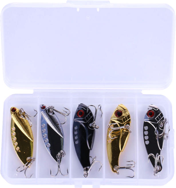 YF 예피싱 메탈바이브 5종세트 5.5cm-11g 바이브레이션 미끼 배스 쏘가리 루어낚시 하드베이트, YF-메탈바이브 5종세트(11g), 1개