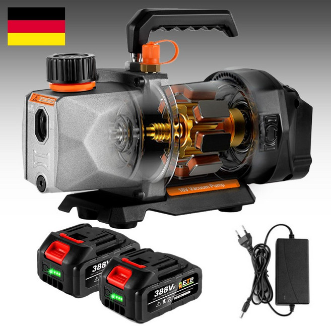 유럽수출용 에어컨 진공 펌프, 진공 펌프 + 배터리 2개, 2개