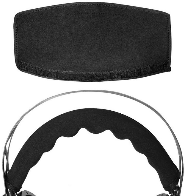 [반영구 사용가능!] 헤드폰 헤드셋 헤드밴드 커버 녹스 앱코 해커 콕스 소니 브리츠 다얼유 커세어 엠지텍 하이퍼엑스 마이크로닉스 PC방 호환 패드 쿠션 정수리 덮개, 블랙, 1개, 헤드폰 밴드 커버, 헤드셋 범용 헤드밴드 커버 [벨크로]