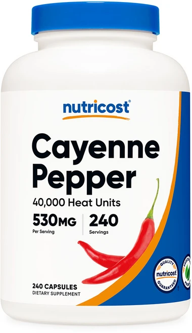 뉴트리코스트 케이엔페퍼 카옌페퍼 530mg 240캡슐 1병, 240정, 1개 - 쿠팡